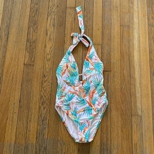 Gianni Bini Tropical Print One Piece Swimsuit